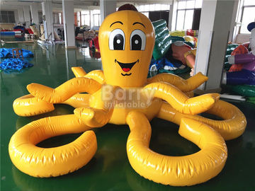 Customized Yellow Octopus Inflatable Pool Floats For Aqua Water Park