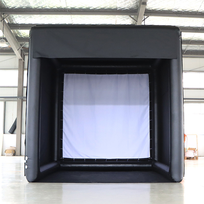 Training Outdoor Inflatable Golf Simulator Tent Golf Simulator Cage Enclosures For Home Practice With Customized Design