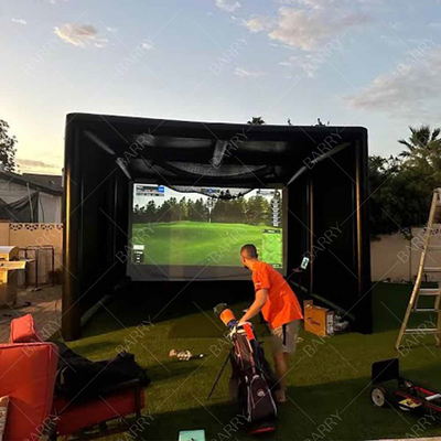 High Quality Inflatable Golf Tent Outdoor Indoor Inflatable Golf Sport Simulator Room Inflatable Golf Hitting Cage