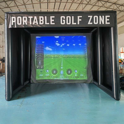High Quality Inflatable Golf Tent Outdoor Indoor Inflatable Golf Sport Simulator Room Inflatable Golf Hitting Cage