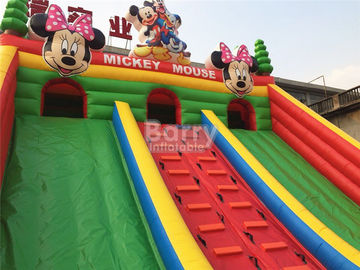 Kids Bounce Castle Inflatable Playground / Inflatable Fun Park Mickey Cartoon Inflatable Amusement Park