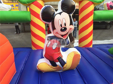 Kids Bounce Castle Inflatable Playground / Inflatable Fun Park Mickey Cartoon Inflatable Amusement Park