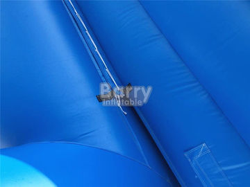 Blue Double Lanes Giant Inflatable Slide For Water Pool Fire Retardant