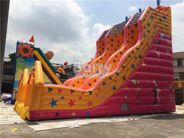 Custom Made Kids Inflatable Slide Single Lane Yellow 12x7x10m