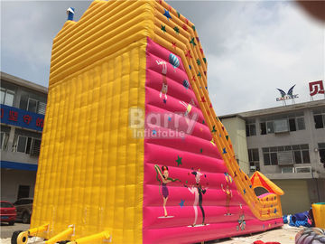 Custom Made Kids Inflatable Slide Single Lane Yellow 12x7x10m