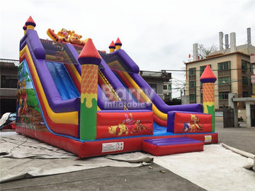 Professional Double Lanes Bear Kid Inflatable Slide 12*8*8m Or Customized