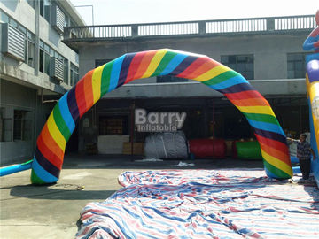 Colorful Advertising Inflatable Finish Line Arch With Logo Printing