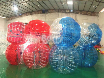 Red Clear Outdoor Inflatable Toys For Adults / Human Water Bubble Ball