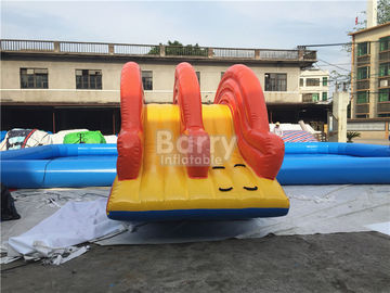 Rectangle Shape Inflatable Pool With Small Slide For Water Ball Or Paddle Boats