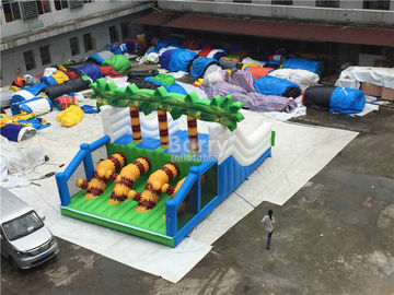 Long Blow Up Obstacle Course / Plato 0.55mm PVC Inflatable Barriers