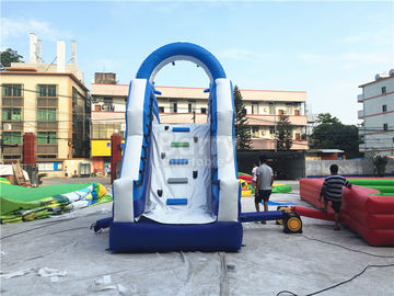 Commercial Giant Pvc Tarpaulin Inflatable Water Slides With Pool Customized