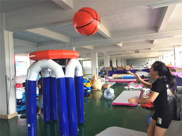 Fun Inflatable Interactive Games Party Games For Adults 1.9m Height Giant Inflatable Basketball Hoop Set