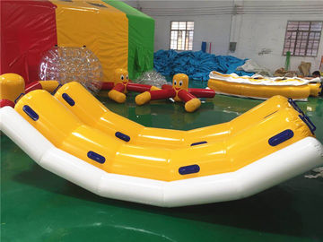 Commercial 4 Persons Inflatable Water Toys / Inflatable Banana Boat Towable Tube For Skiing On Water