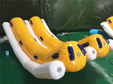 Commercial 4 Persons Inflatable Water Toys / Inflatable Banana Boat Towable Tube For Skiing On Water