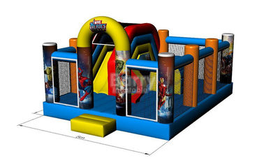 Commercial Grade Inflatable Bouncer House , Industrial Catoon Moon Bounce