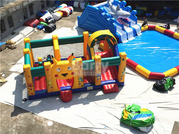 Fire - resistant Big Inflatable Bounce House With Slide Combo SCT EN71