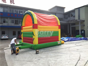 Clearance Inflatable Bouncer , Beautiful Jump House With Small Slide