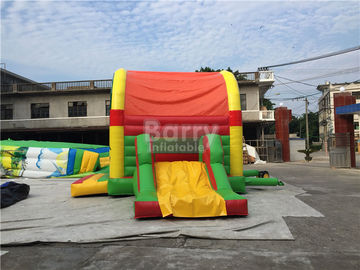 Clearance Inflatable Bouncer , Beautiful Jump House With Small Slide