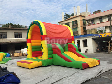 Clearance Inflatable Bouncer , Beautiful Jump House With Small Slide