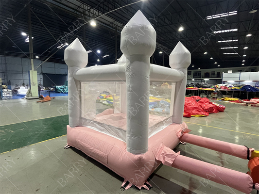 3.3x3m White And Pink Beautiful Inflatable Wedding Bouncer Slide Combo Jumping Castle Slide