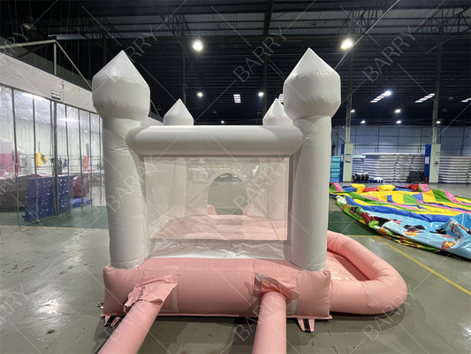 3.3x3m White And Pink Beautiful Inflatable Wedding Bouncer Slide Combo Jumping Castle Slide