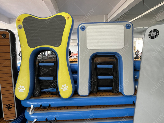 Safe And Stable Non-Slip PVC Inflatable Dog Water Rampfloating Platform Pet Climbing Mat For Pool Lake Dock