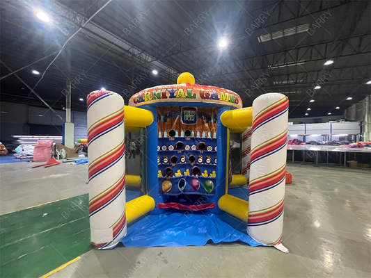 Commercial Grade Clown 5 In 1 Carnival Game For Kids Outdoor Indoor Inflatable Sport Game