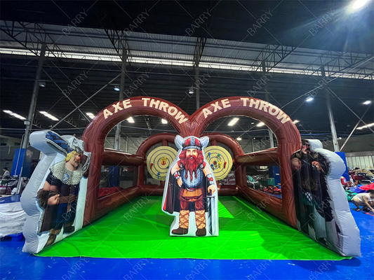 Interactive Carnival Game Double Lane Axe Throw Inflatable Axe Throwing For Event Party