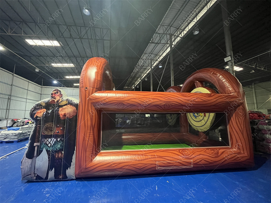 Interactive Carnival Game Double Lane Axe Throw Inflatable Axe Throwing For Event Party