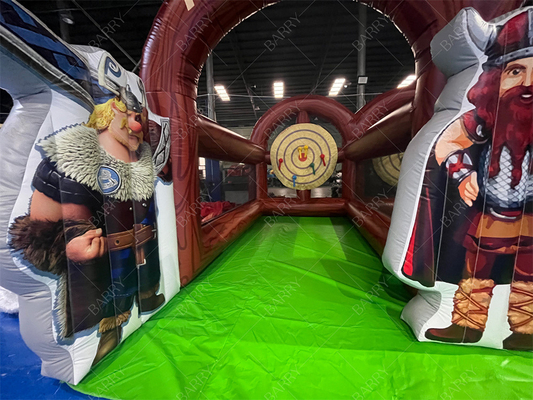 Interactive Carnival Game Double Lane Axe Throw Inflatable Axe Throwing For Event Party