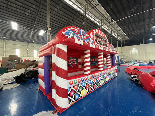 Sports 3 Game Carnival Game Booth 4 In 1 Combos Inflatable Grand Carnival Game Tent