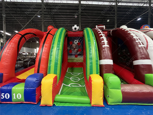 Large Newly Designed Custom Made Exciting Inflatable Kids 7 In 1 Carnival Games For Rental Business