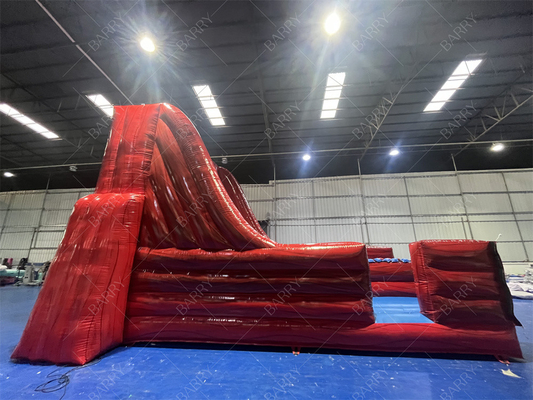 Party Inflatables Indoors And Outdoors Bounce Game Red Bungee Run Fun With This 2-Lane