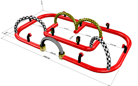 Custom Commercial Inflatable Go Kart Race Track Inflatable Bumper Car Arena