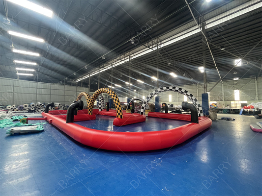 Custom Commercial Inflatable Go Kart Race Track Inflatable Bumper Car Arena