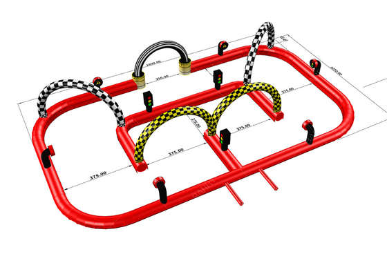 Custom Commercial Inflatable Go Kart Race Track Inflatable Bumper Car Arena