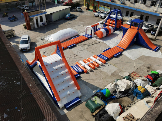 Inflatable Floating Water Park Customized Design And Waterproof Features Air Blower Accessories Included
