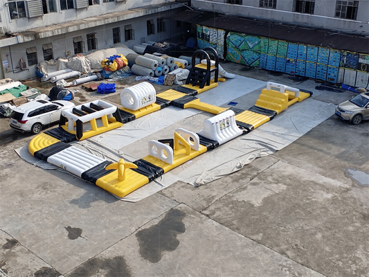 Customized Water Playland Floating Inflatable Water Park For Lake