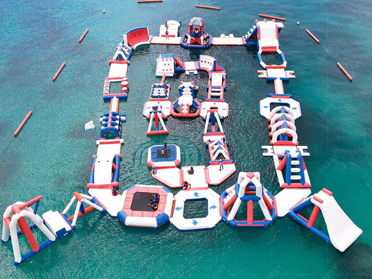 Customizable PVC Inflatable Floating Water Park With Repair Kits OEM / ODM Availability