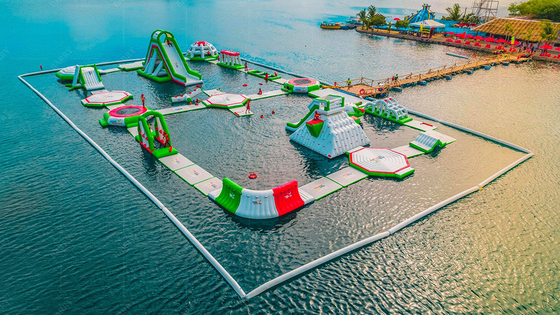 UV-Resistant Anti-UV Inflatable Water Fun Zone with Air Blower Accessories