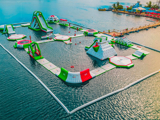UV-Resistant Anti-UV Inflatable Water Fun Zone with Air Blower Accessories