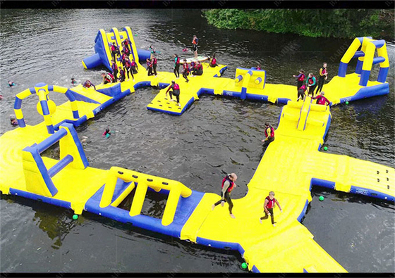 PVC Water Park On The Lake Determined By The Size For Group Activities And Fun