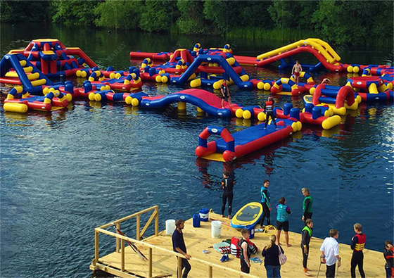 Amusement Park PVC Inflatable Floating Water Park Determined By The Size And Made Of PVC Material