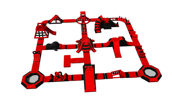 Pump Accessories Inflatable Floating Water Park With Swimming Pool Customized Features