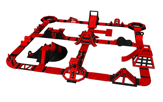Pump Accessories Inflatable Floating Water Park With Swimming Pool Customized Features