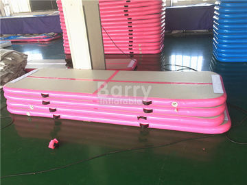 OEM &amp; ODM 3m or 6m Long Pink Inflatable Tumble Track Air Floor Pro For Gym