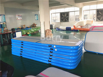 Blue Air Tumble Track And Gymnastic Equipment , Air Track For Gymnastics