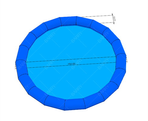 Round Small Blue Great Fun Summer Kids Inflatable Pool For Paddle Boats Water Balls