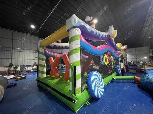 Outdoor Sport Games Large Bounce House Castle Obstacle Course For Adults