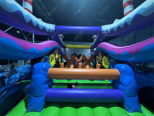 Outdoor Sport Games Large Bounce House Castle Obstacle Course For Adults